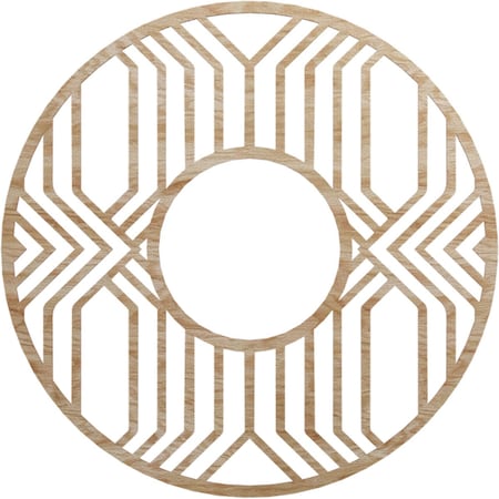 Ekena Millwork Empire Wood Fretwork Pierced Ceiling Medallion, Red Oak, 38"OD x 13 7/8"ID x 1/4"T CMWP38X38X0250EPRO